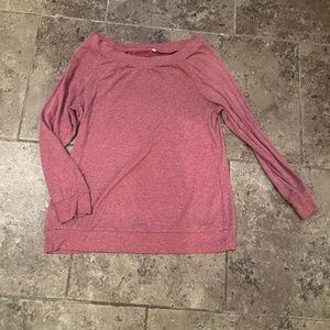 Low collar pullover sweatshirt